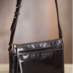 Hobo International Tobey Crossbody bag glazed leather. Black Photo 0