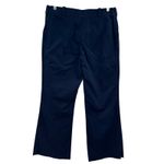 Tory Burch Maddie Cropped Flare Trouser Pants Gold Button Navy Blue Size US 12 Photo 4