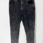Levi's  Exposed Button Mom Jeans Black Acid Wash Far Fetched Grey Size 32 Photo 0
