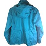 The North Face  Womens HYVENT Rain Hooded Jacket Size L Turquoise Outdoor Active Photo 5