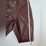 SKIMS  NWT Women’s Faux Leather‎ Biker Shorts in Cocoa Size XXS Photo 10