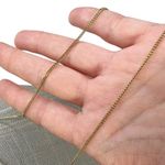 Gold Tone Geometric V Open Circle Long Chain Necklace Photo 4