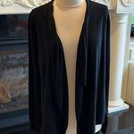 a.n.a Sweater Black Knit Flowy Cardigan Waterfall Lightweight Women Medium  Comfy Photo 2
