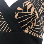 Dressbarn Empire Waist Dark Cottagecore Coquette Tie Faux Wrap Top Midi Dress 10 Black Photo 3