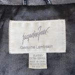 Jacqueline Ferrar VTG 90s Women’s Lambskin Leather Black 7/8 Sleeve Belt Jacket Photo 11
