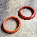 Rustic Orange Bakelite Bangles Set Photo 3