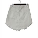 We The Free  Fringe Scoop Hem Denim Mini Skirt Size 27 Cream Photo 9