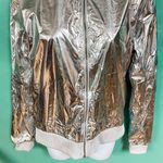 Victoria's Secret Victorias Sport Silver Metallic Bomber Jacket Photo 7