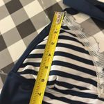 Tommy Hilfiger Women’s One Piece Swimsuit Navy Stripes Ruffle Trim Size Large Photo 9