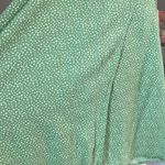 Urban Romantics Wrap Skirt Sage Green Dotted Elastic Back Waist Womens L Midi Photo 7