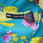 Mlle Gabrielle Vintage Y2K  Dark Aqua Floral Print Sleeveless Tie Back Maxi Dress Photo 6
