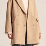 Abercrombie & Fitch Abercrombie Tan Wool Blend Dad Coat XSP Photo 0