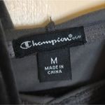 Champion  Size Medium M New NWT Grey Gray Black Soft Velvet Pockets hoodie Lounge Photo 6