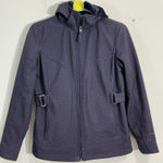 Free Country Womans Chico Navy Zip Up Hood Lined Jacket Small Waterproof Photo 0