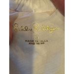 Lilly Pulitzer  Shirt Women Small White Pink Idara‎ One Shoulder Eyelet Pom Pom Photo 8