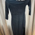 MINKPINK black velvet midi dress 3/4 sleeve size XS Photo 0