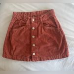 Free People Ray High Rise Corduroy Mini Skirt Pockets Buttons Size 0 XS Photo 6