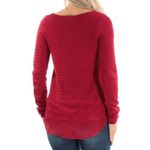 Lucky Brand  Red Lace Trim Knit Sweater Photo 6
