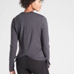 Athleta NWOT  samsara side tie sweatshirt dark grey Photo 2