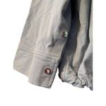 Lysse New York Blue Cropped Trench jacket Drawstring Hem Collared Coat Size L Photo 2