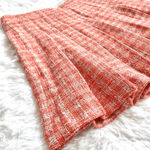 ZARA Orange Tweed Pleated y2k Mini Skirt Women’s size M Photo 4