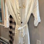 White Satin “Bride” Robe with Lace Trim Size undefined Photo 0