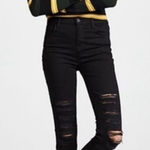 J Brand  high rise Maria black heart distressed knee jeans 25 Photo 0