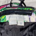 London Times  pleated floral strapless bow on front Photo 8