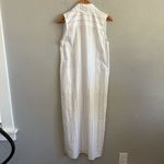 Donni Pop‎ Sleeveless Shirt Dress Size Small EUC Navy Pinstripe White Photo 4