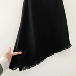 Alyn Paige Vintage Y2K Asymmetric Cowl Neck Midi Dress Black Size 5/6 Photo 8