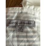 Danny & Nicole  Sleeveless Striped Ivory Dress With Lace Black Stripe Size 14P Photo 2