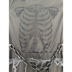 Women’s Halloween Costume Zombie Skeleton Dress w/ Chain Belt Size S 4 Photo 6