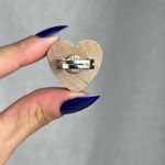 VTG Y2K Steppie Co. Wooden Heart Adjustable Ring Mint Green Whimsical Handmade Photo 11