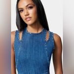Bebe  Western Mini Denim Studded Dress size 10 Country Party Cocktail size 10 NWT Photo 3