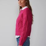 Cocovive Women's Pink
Cable Knit Crop Top Sweater Size L Long Sleeves Winter Pink Size L Photo 1