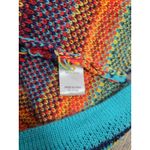 Bua/Bua Aztec Southwestern Bright Colored Thin Hooded Sweater Pullover Medium Photo 3