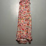 ASTR  the Label Wildflower Ruffle Cutout Floral Midi Dress Red Pink Womens Size M Photo 4