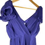 Pearl Georgina Chapman by Marchesa Ruffled Pleated Party Dress Purple Size 10 Photo 2