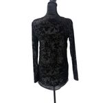 Vera Wang Simply  Black Velvet Burnout Chiffon Hem‎ Size XS Petite Whimsigoth Photo 2
