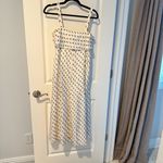 Theory Floral lkat Print Silk Tie Back Slip Midi Dress Size Small Photo 3