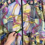Vintage Sara Roberts Silk Bomber Jacket Multicolor Art To Wear Large Photo 7