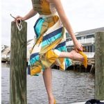 J.Crew NWT One-Shoulder Midi in Ratti® Sail Away Print Cotton Midi Dress 12 Photo 5