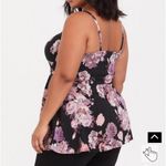 Torrid NWT Plus Size Black Floral Challis Corset Cami Size 4X Photo 3