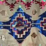 Hot & Delicious  Sequin Aztec Skirt Size Medium Boutique Lined Pull On Photo 1