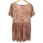 easel Los Angeles Brown Leopard Ruffle Dress Women's Size Medium Flirty Girly Photo 3