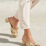 Loeffler Randall  Emilia Knot Slide Sandal in Gold Size US 7 Photo 0