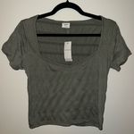 Abercrombie & Fitch Short-Sleeve Textured Sweetheart Crop Top NWT Photo 1