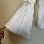 Free People White Blouse Bell Sleeve Size S So Obviously Yours Tie Back Ruched Photo 2
