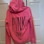 PINK - Victoria's Secret Hot PINK Victoria’s Secret size medium V-neck hoodie Photo 1