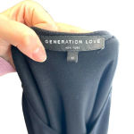 Generation Love Knit Pleated Hem Layered Long Sleeve Sweater Top Black Medium Photo 6